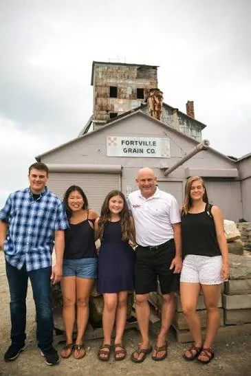 Frederick Fentz and family at Fortville Grain Company