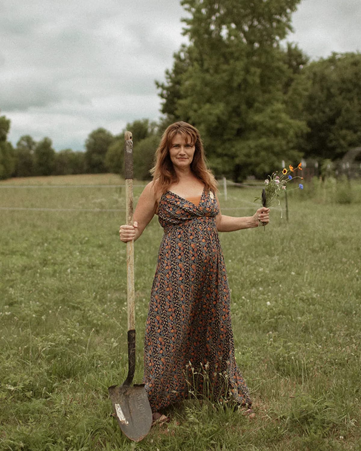 Sarah Brown gardening